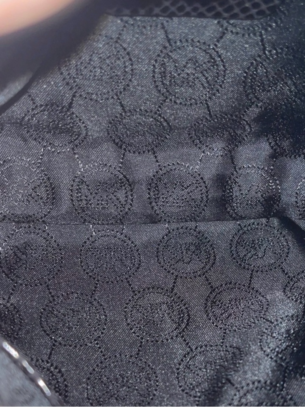 Michael Kors Black Snake-Embossed Leather Cosmetic Pouch w Gold MK Tassel EUC - Picture 10 of 15